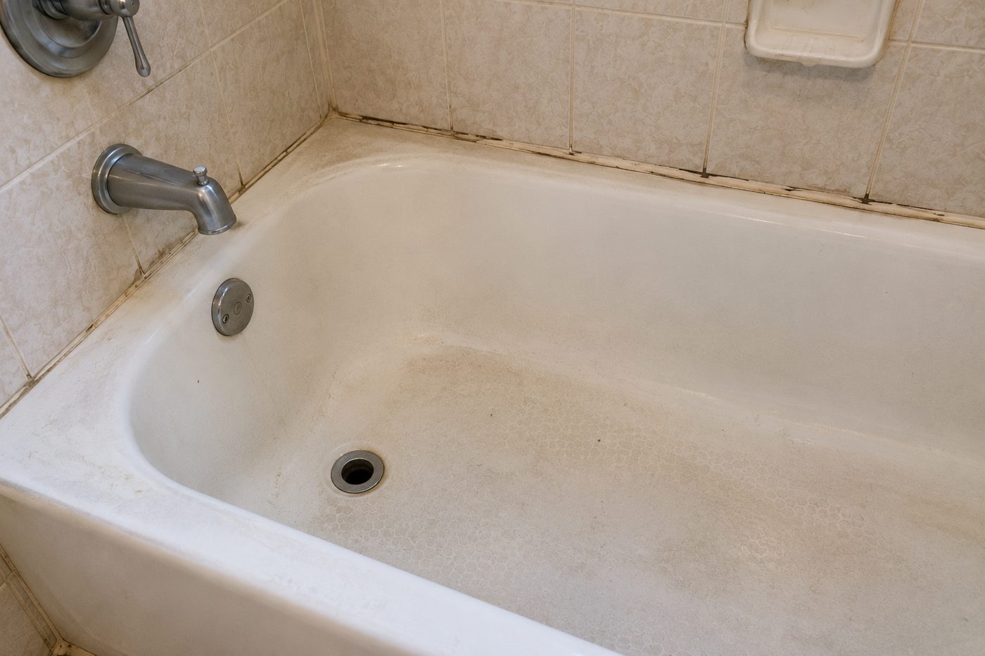 Bathtub restoration — before