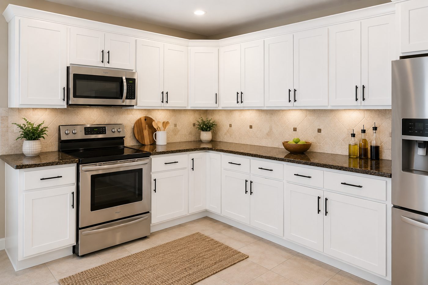 Kitchen cabinets — after