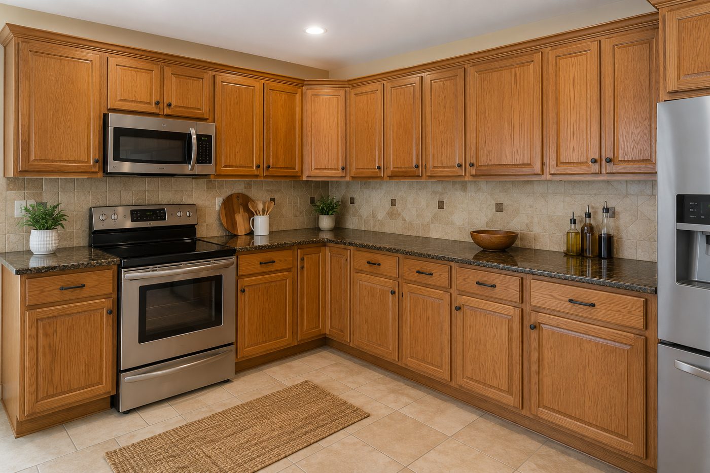 Kitchen cabinets — before