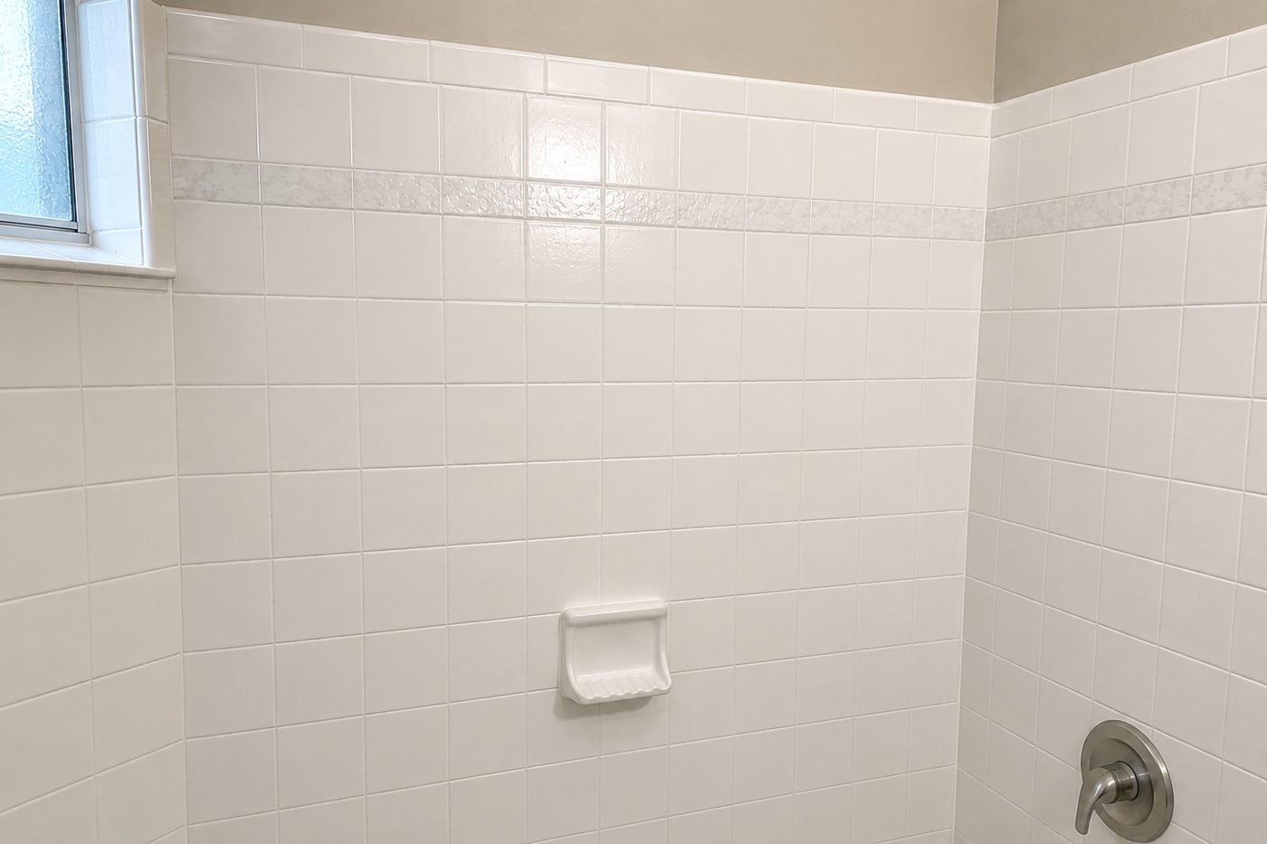 Shower tile restoration — after